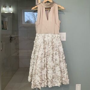 NWT White House Black Market Satin & Lace Special Occasion Cocktail Dress 6